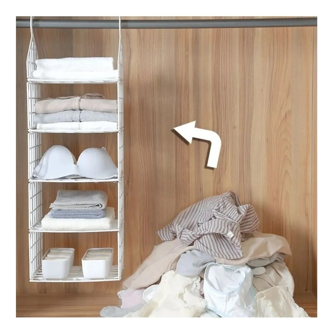 Miniatura 2 de Organizador De Armario Plegable Estante